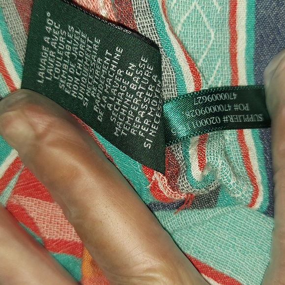 LRL Lauren Jeans Co Ralph Lauren Multi-colored Stripes Down Long-sleeves Size XL - Picture 12 of 13